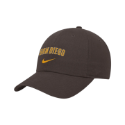 Nike Heritage 86 Wordmark Swoosh MLB San Diego Padres Adjustable Hat Brown