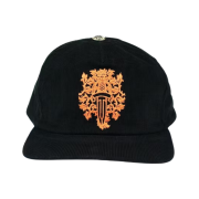 Chrome Hearts Dagger Cordoruy Cap Black Orange