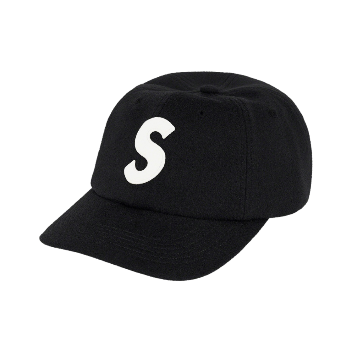 슈프림 울 S 로고 6-패널 캡 블랙 - 21FW