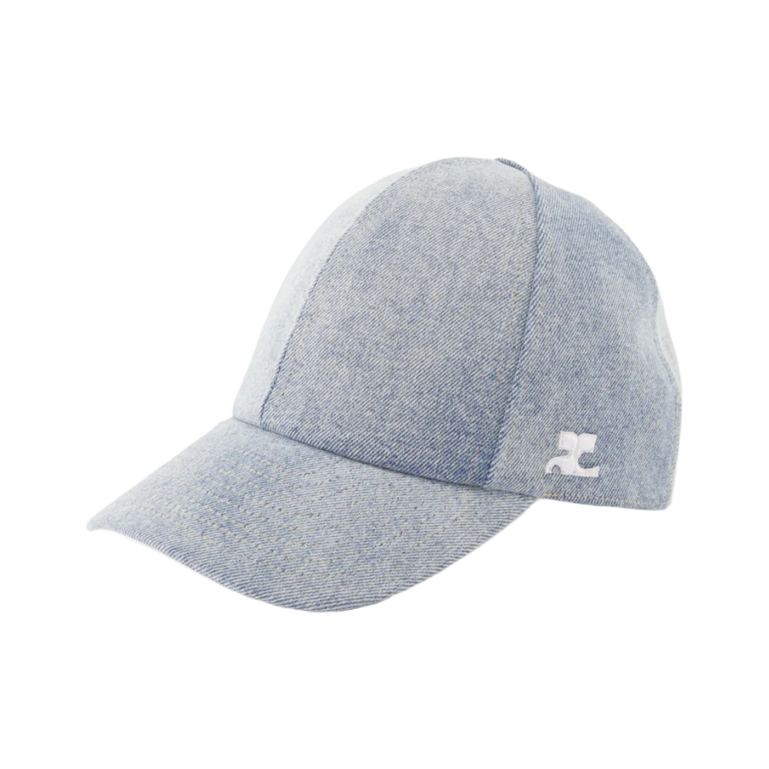 꾸레쥬 시그니처 데님 캡 라이트 블루 워시(Courreges Signature Denim Cap Light Blue Wash)