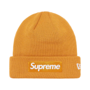 Supreme New Era Box Logo Beanie Light Mustard - 21FW