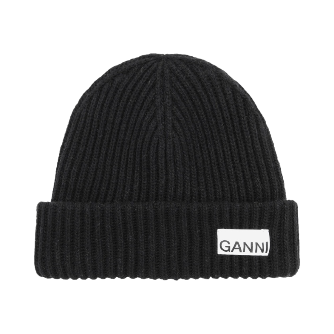 A4429-099 Ganni Wool Beanie Black