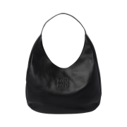 Miu Miu Leather Hobo Bag Black