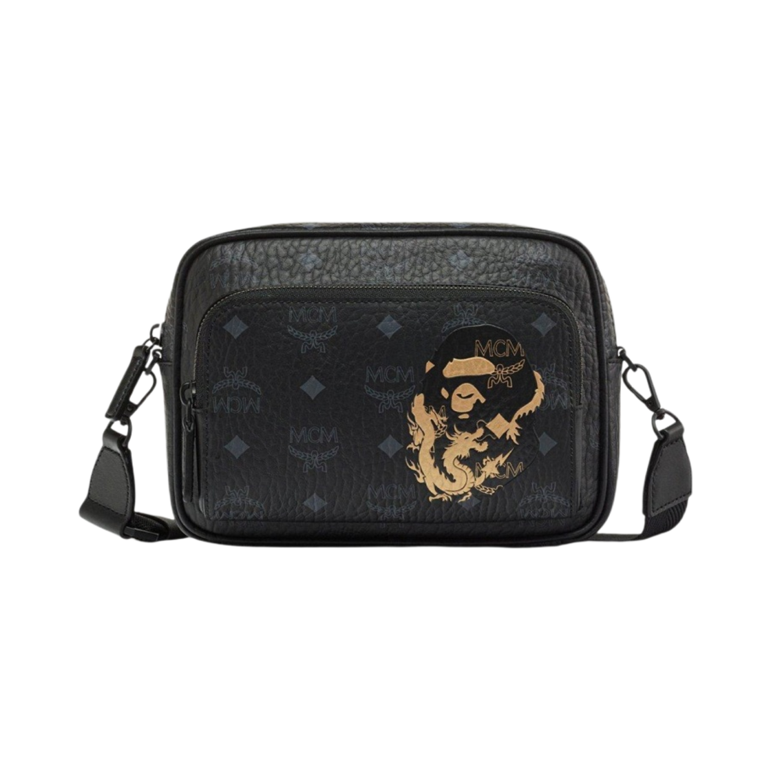 BAPE x MCM 아렌 비세토스 크로스바디 스몰 블랙