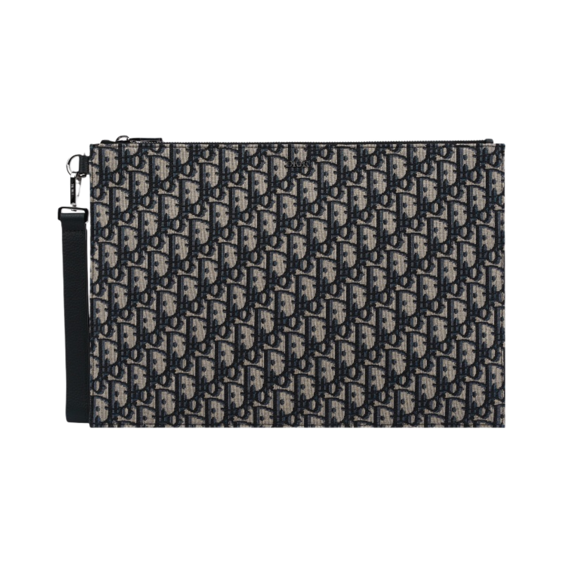 디올 A4 파우치 베이지 & 블랙 디올 오블리크 자카드(Dior A4 Pouch Beige & Black Dior Oblique Jacquard)