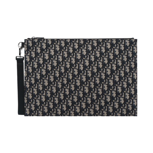2ESCA339YSE-H05E Dior A4 Pouch Beige & Black Dior Oblique Jacquard