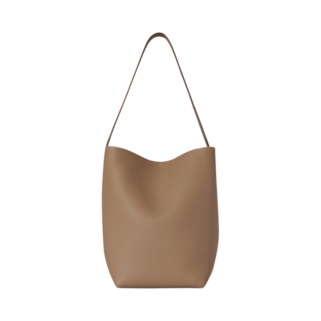 W1313L129DAT The Row Medium N/S Park Tote Bag in Leather Dark Taupe