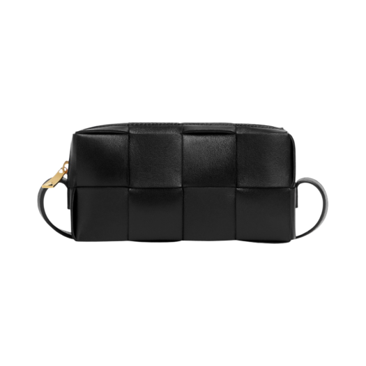 Bottega Veneta Mini Leather Cassette Crossbody Bag Black