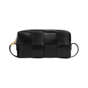 Bottega Veneta Mini Leather Cassette Crossbody Bag Black