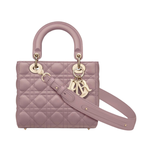 Dior Small Lady Bag My ABCDior Cannage Lambskin Antique Pink