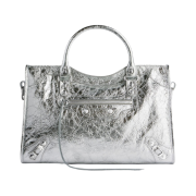Balenciaga Le CIty Medium Metallized Bag Silver