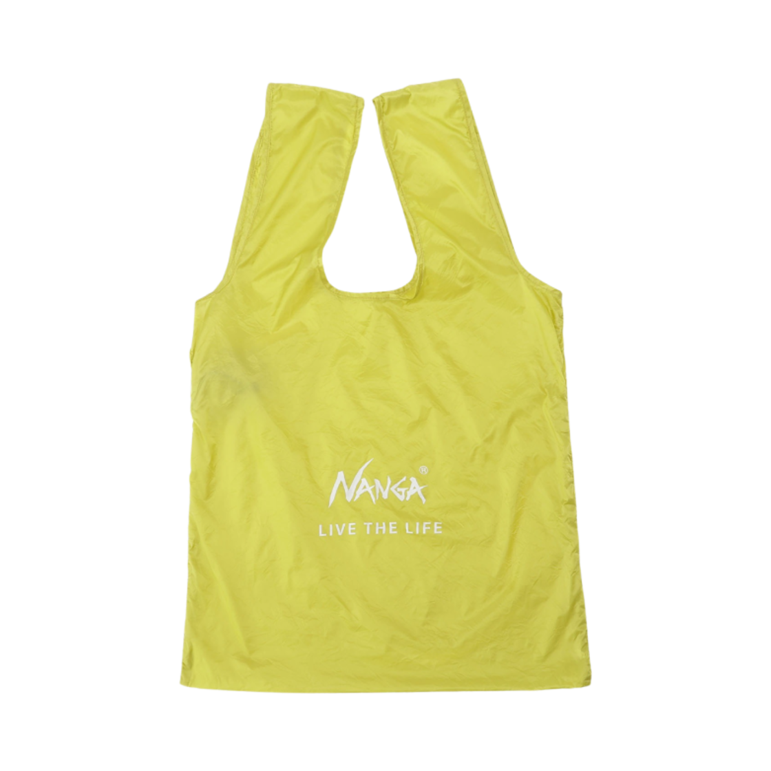 난가 포케터블 에코백 리브 더 라이프 머스타드(Nanga Pocketable Eco Bag Live The Life Mustard)