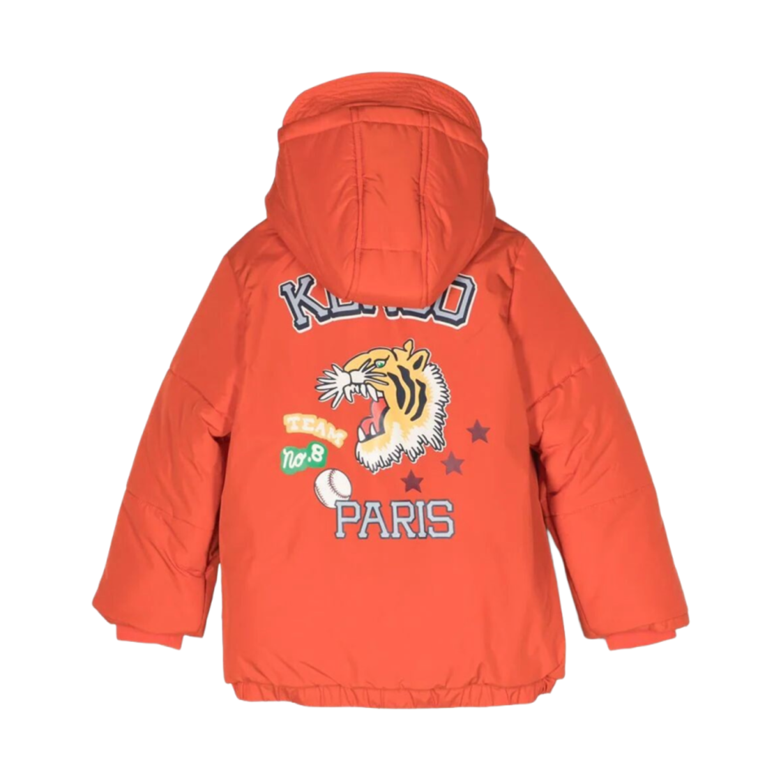 K26101-40A (Kids) Kenzo Club Tiger Padded Jacket Orange