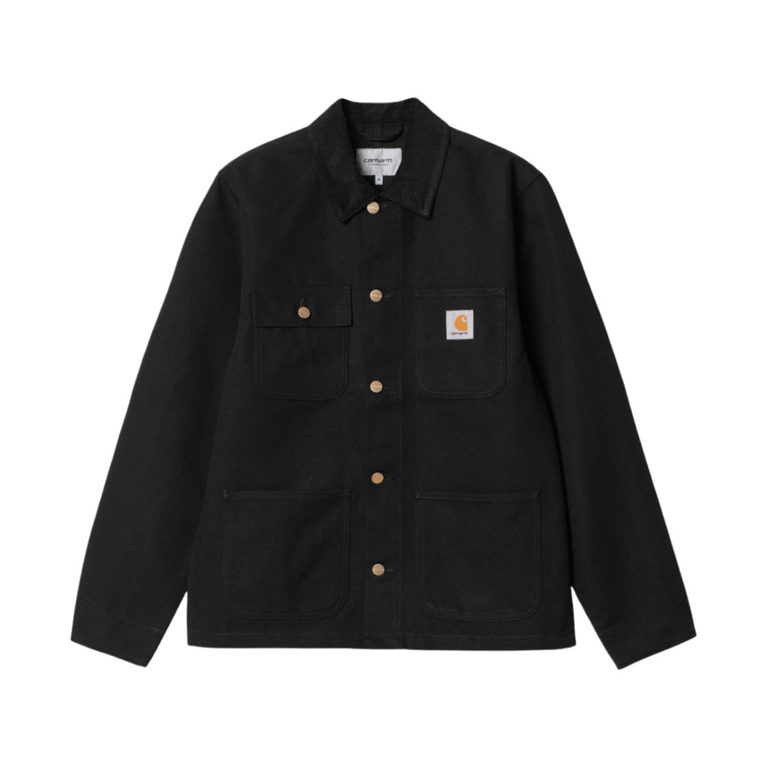칼하트 WIP 디어본 캔버스 (언라인드) 미시건 초어 코트 블랙 - 서머