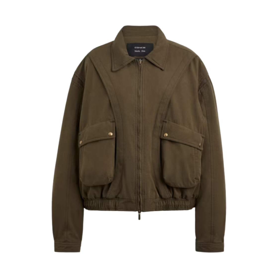 CBR94-BEI (W) Coach x Matin Kim Color Block Bomber Jacket Beige