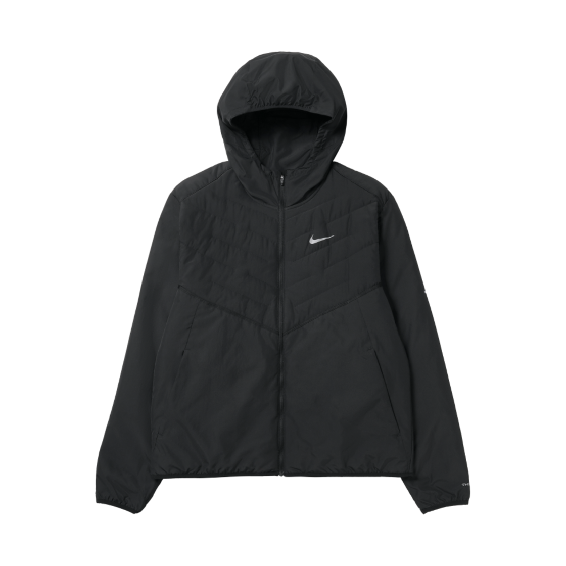 나이키 써마핏 리펠 신세틱 필 러닝 자켓 블랙 - 아시아(Nike Therma-Fit Repel Synthetic Fill Running Jacket Black - Asia)