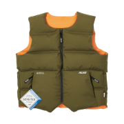 Palace Gore-Tex Infinium Reverso Down Vest Olive Orange - 22SS