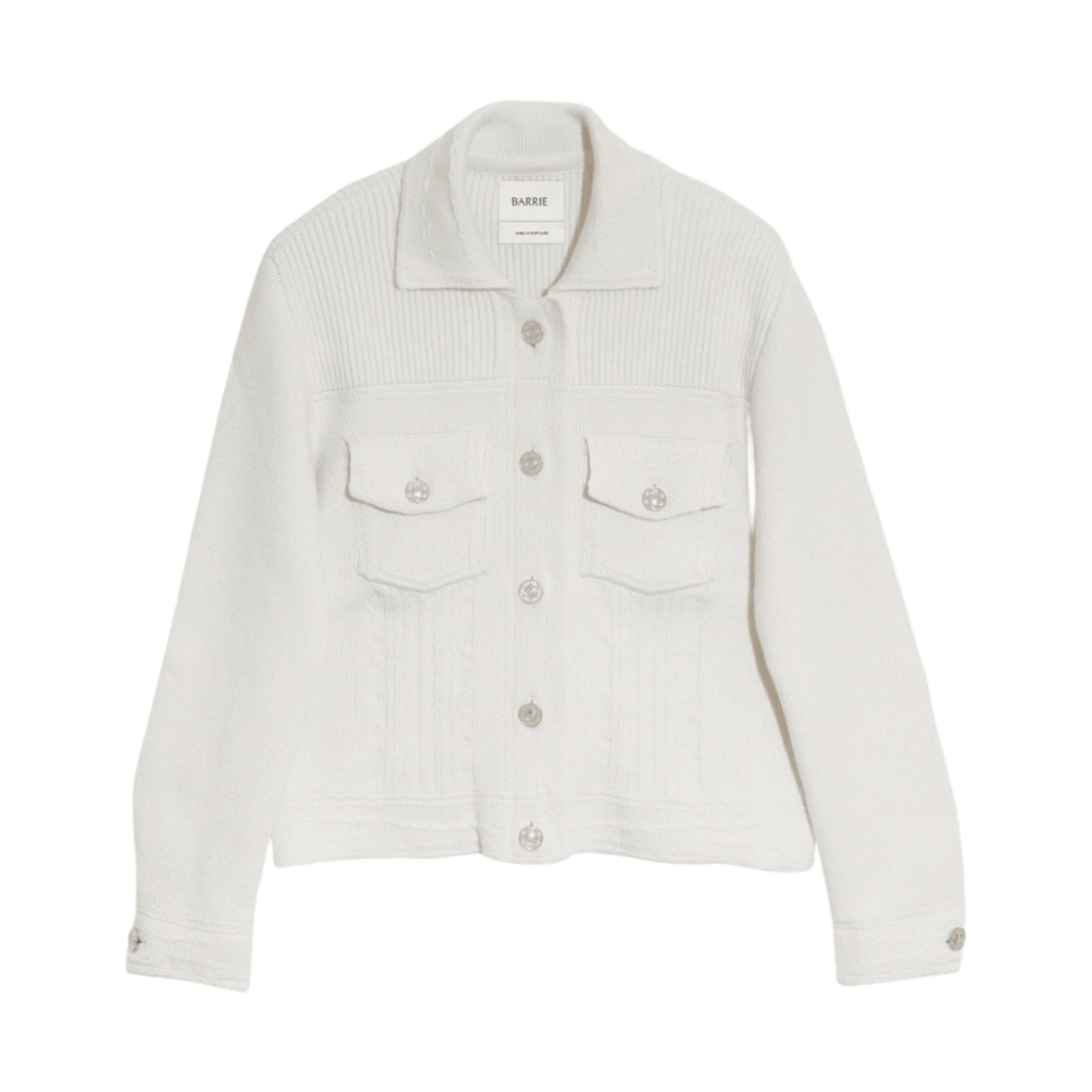 (W) 배리 데님 핏 캐시미어 코튼 자켓 니베우스((W) Barrie Denim Fitted Cashmere Cotton Jacket Niveous)