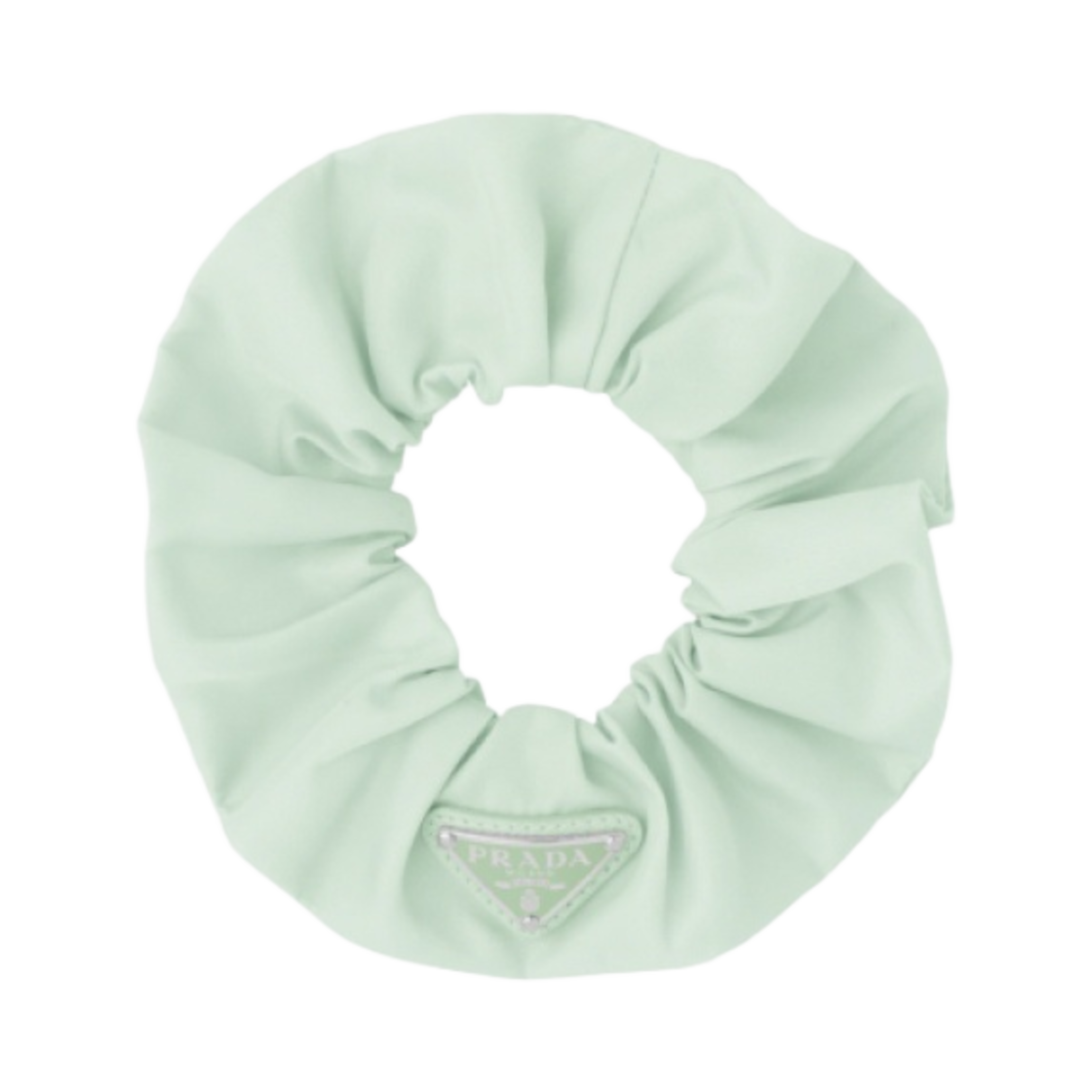 (W) 프라다 리나일론 곱창 헤어밴드 아쿠아((W) Prada Re-Nylon scrunchie Aqua) - 1