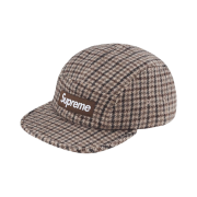 Supreme Houndstooth Wool Camp Cap Tan - 23FW