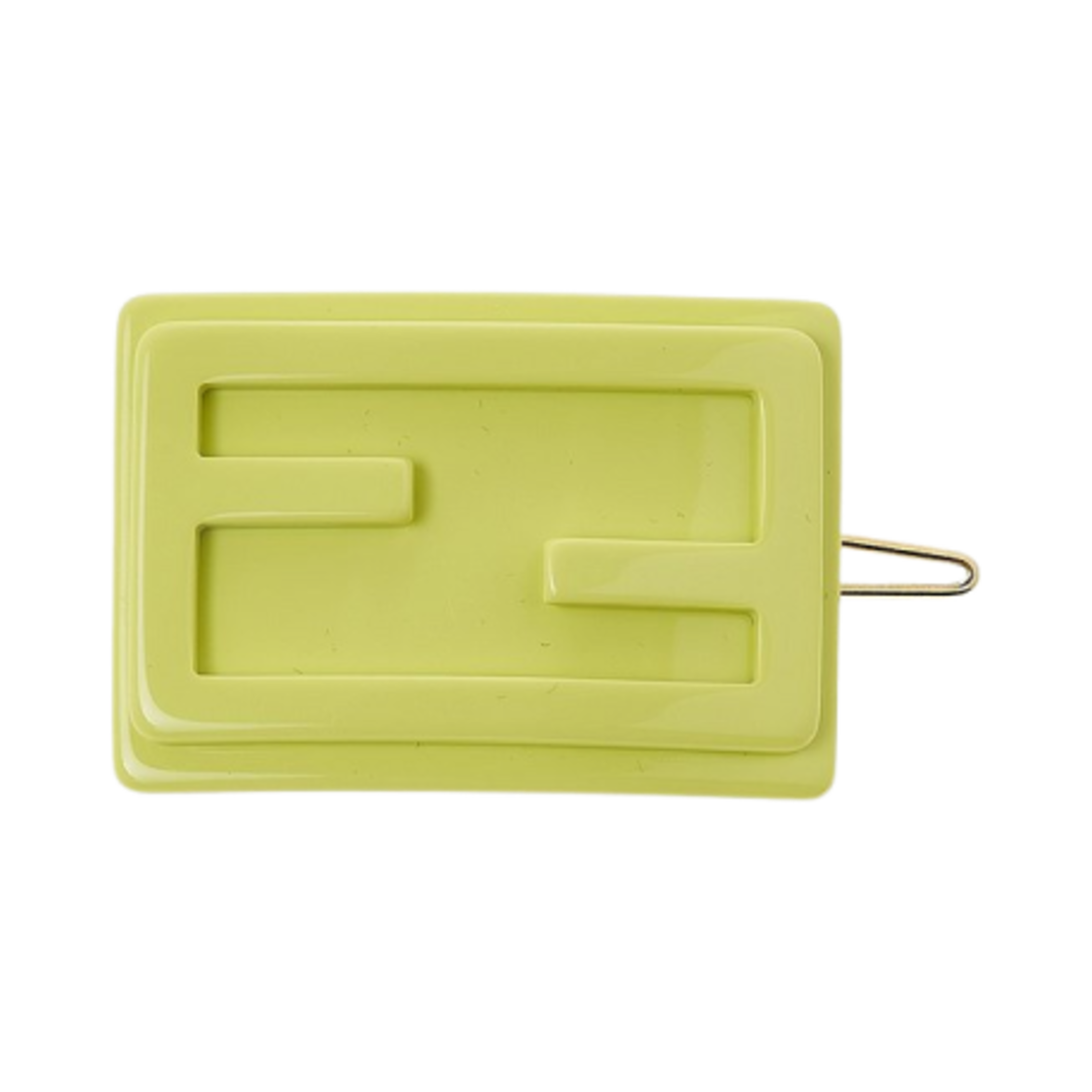 JFP403AMRGF0L89 (Kids) Fendi Baguette Logo Hair Clip Wasabi