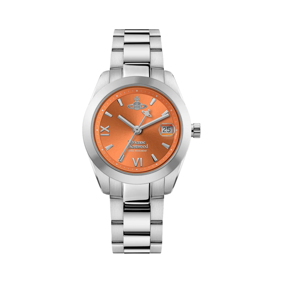 VV292ORSL (W) Vivienne Westwood Fenchurch 28mm Silver Orange