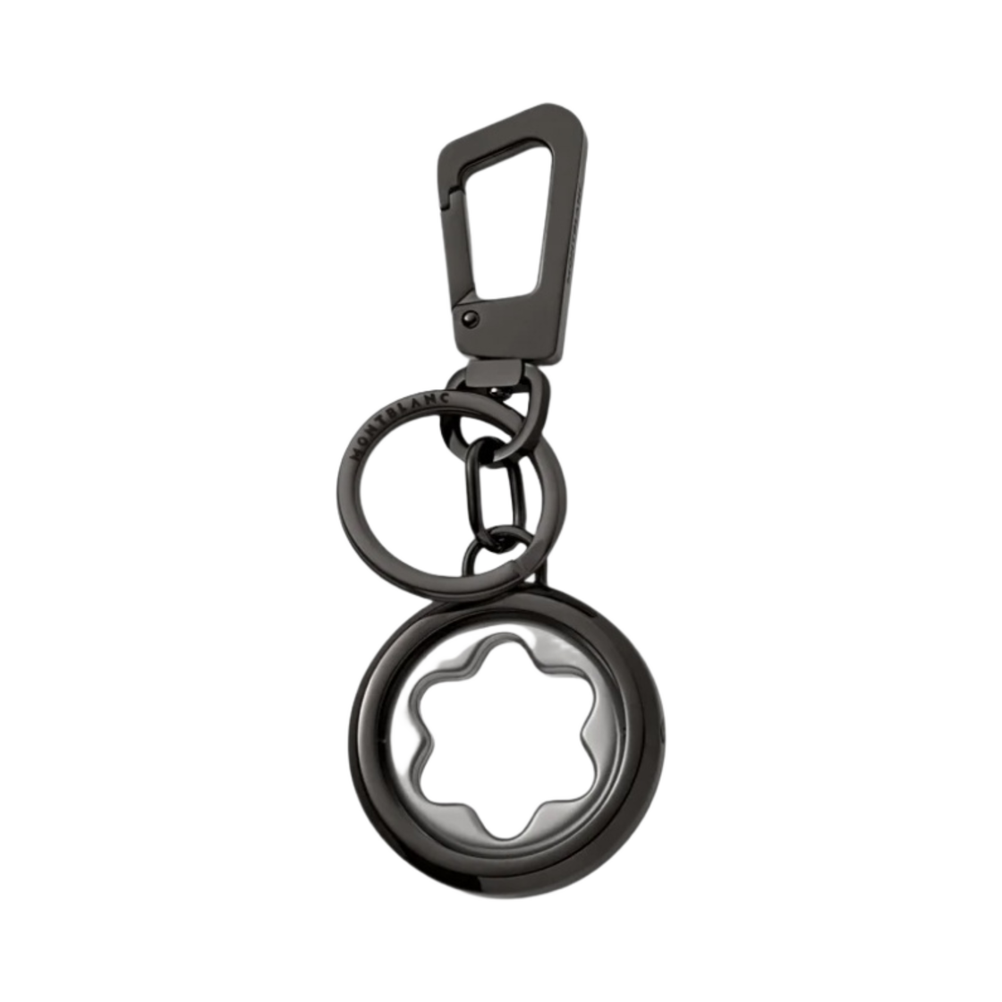 131106 Montblanc Meisterstuck Spinning Emblem Key Fob Black Silver