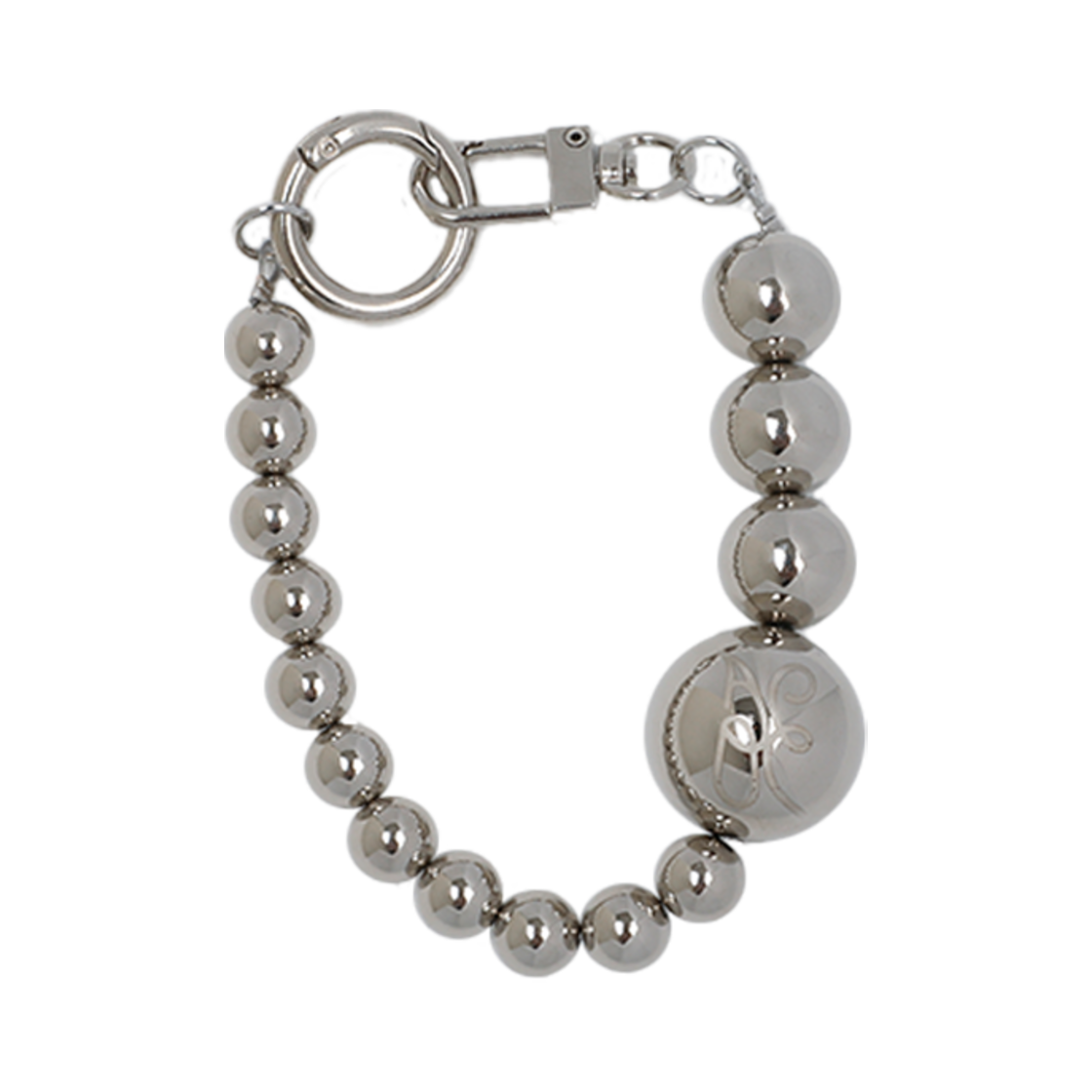 100483 ACOC Moon Ball Key Ring Silver