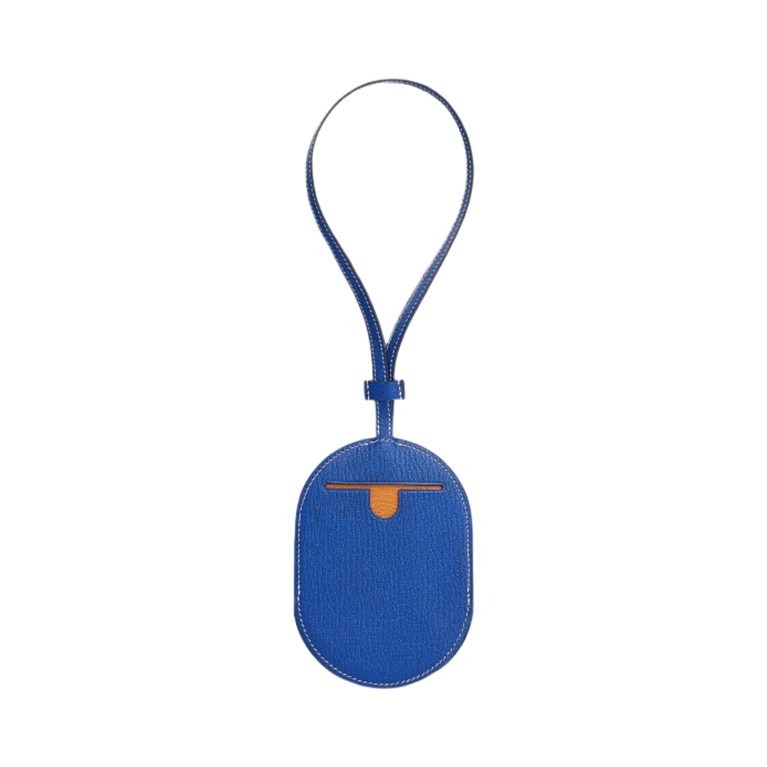 에르메스 인 더 루프 투 고 윙크 키 링 미조레 고트스킨 & 스테인리스 스틸 하드웨어 블루 일렉트릭 까라멜 모브 실베스트레(Hermes In The Loop Phone To Go Wink Keyring Mysore Goatskin & Stainless Steel Bleu Electrique Caramel Mauve Sylvestre) - 2