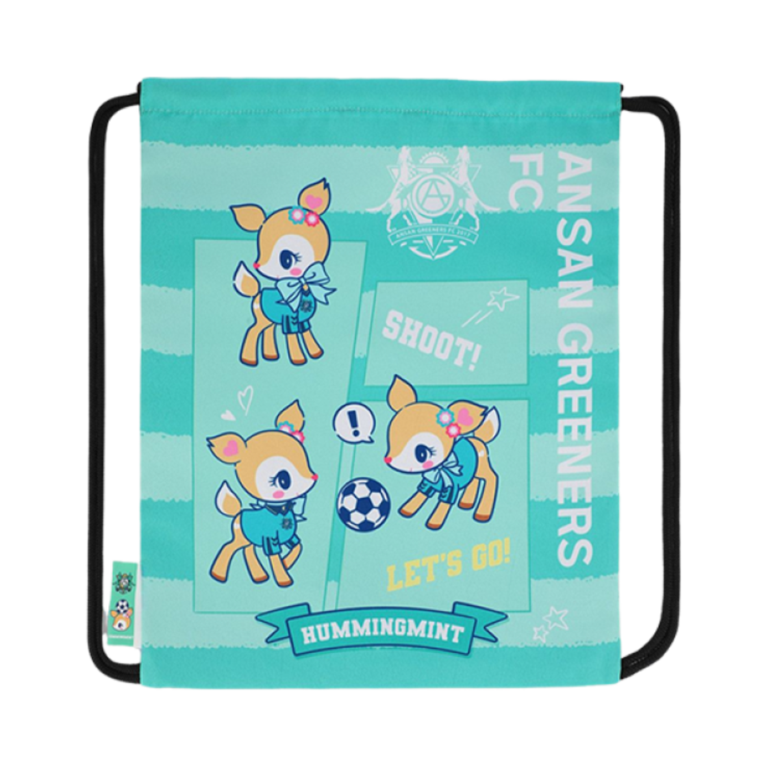 K 리그 x 산리오 캐릭터즈 2025 짐색 허밍민트 안산 그리너스 FC 민트(K League x Sanrio Characters 2025 Gimsack Hummingmint Ansan Greeners FC Mint)
