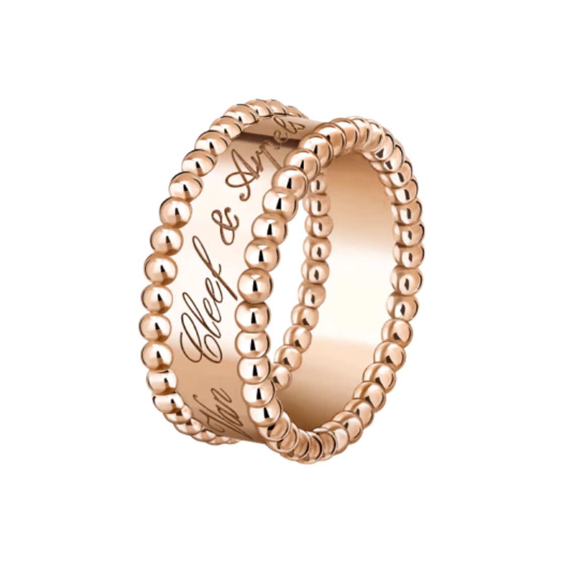 반 클리프 & 아펠 뻬를리 시그니처 링 18K 핑크 골드(Van Cleef & Arpels Perlee Signature Ring 18K Pink Gold)