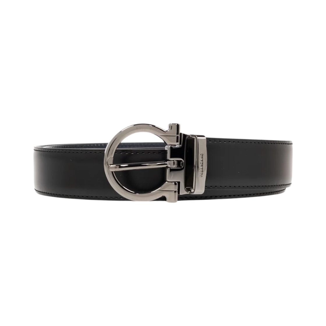 670302-767704 Ferragamo Reversible Gancini Belt Black