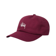 Stussy Basic Stock Low Pro Cap Burgundy