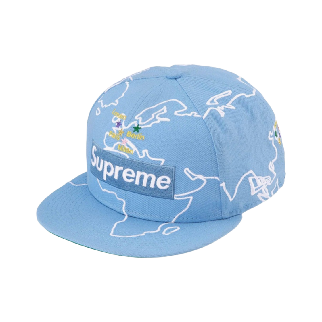 슈프림 월드와이드 박스로고 뉴에라 캡 라이트 블루 - 23FW(Supreme Worldwide Box Logo New Era Light Blue - 23FW) - 1