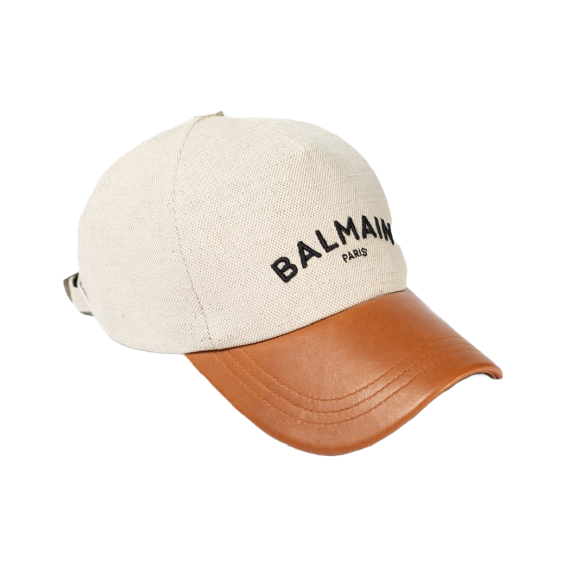(W) 발망 로고 코튼 캡 베이지((W) Balmain Cotton Cap with Logo Beige)