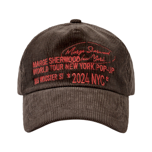 MW246-BC01-BR Margesherwood Corduroy New York Ballcap Brown
