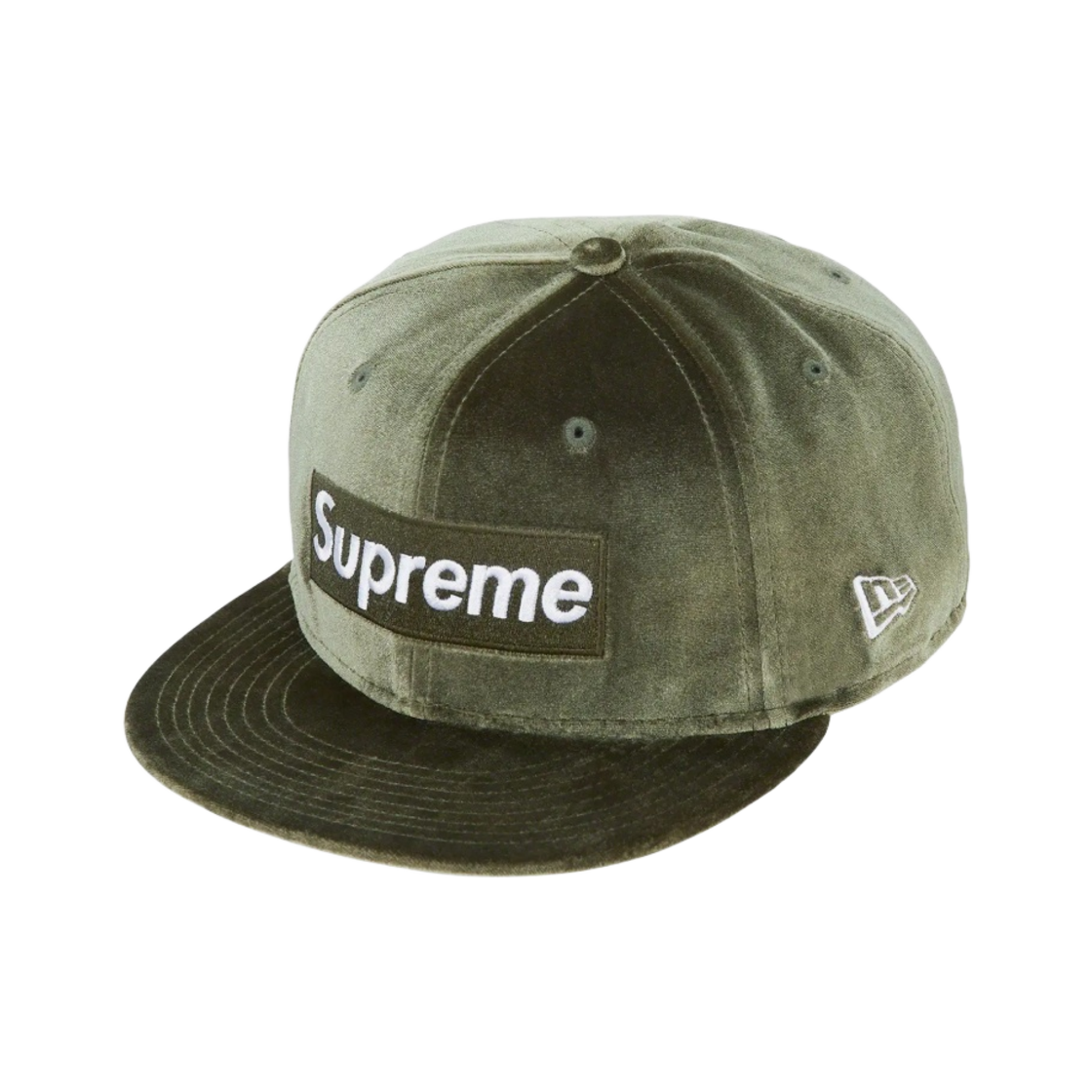 슈프림 벨루어 박스로고 뉴에라 올리브 - 22FW(Supreme Velour Box Logo New Era Olive - 22FW) - 2