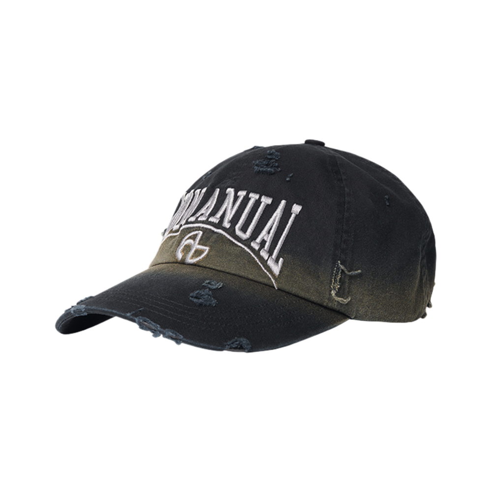 NMSS52HG12WBK NOMANUAL Destroyed Ball Cap Washed Black