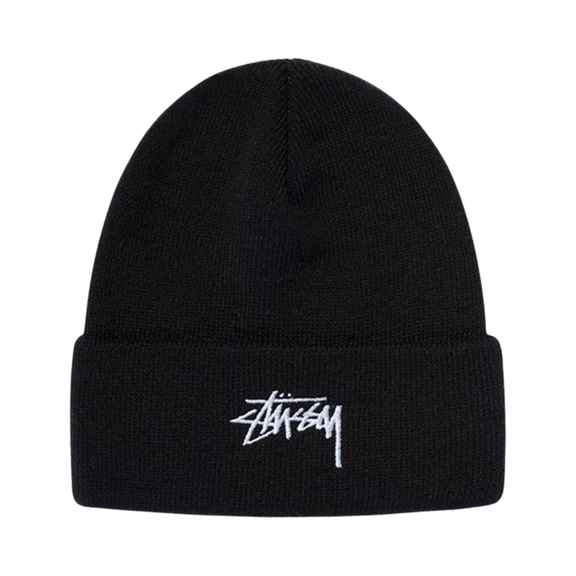 132935 Stussy Stock Cuff Beanie Black