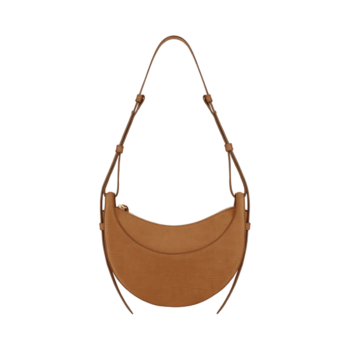 BHB0064MNBBR732 Polene Numero Dix Crocodile Nubuck Cinnamon