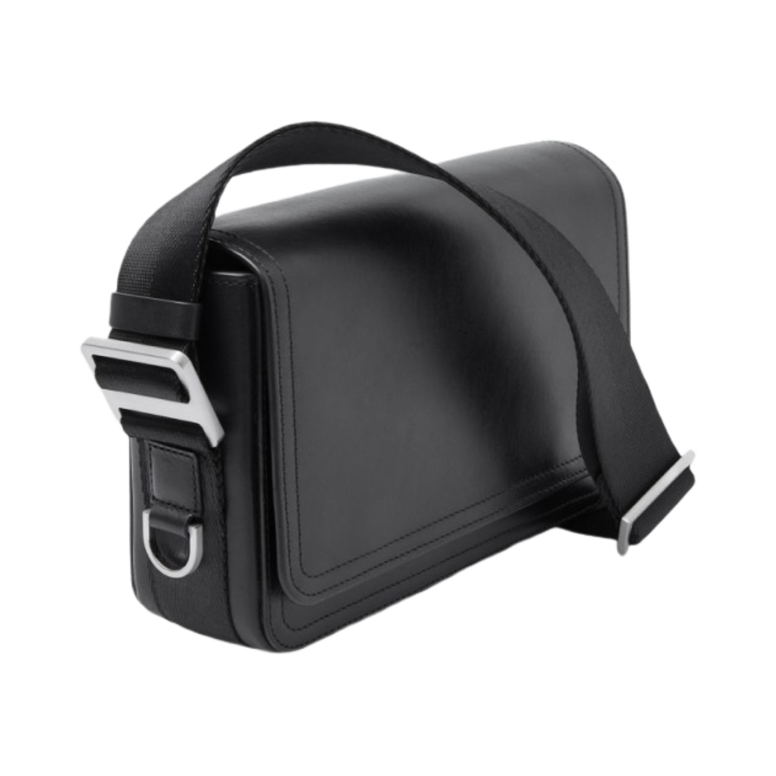 코스 스트럭처 레더 크로스바디백 블랙(COS Structured Leather Crossbody Bag Black) - 2