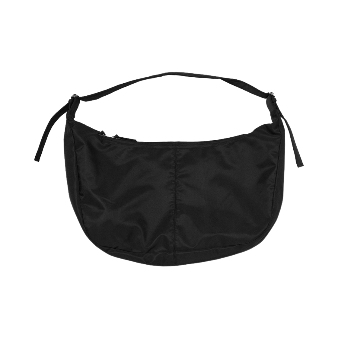 스웨이드 하프문 크로스백 블랙(Suade Halfmoon Cross Bag Black)