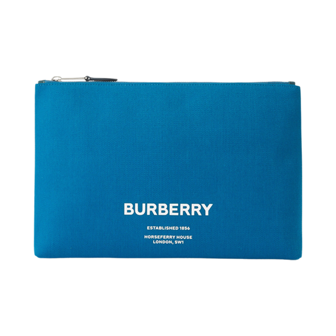 버버리 호스페리 프린트 지퍼 파우치 담손 블루(Burberry Horseferry Print Zip Pouch Damson Blue) - 1