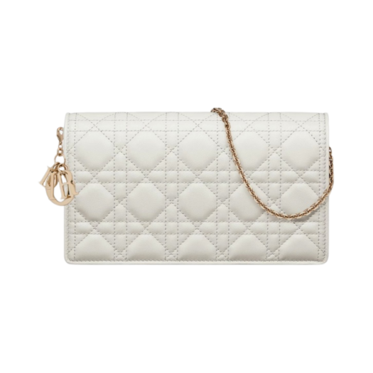 Dior Lady Pouch Cloud Latte Cannage Lambskin
