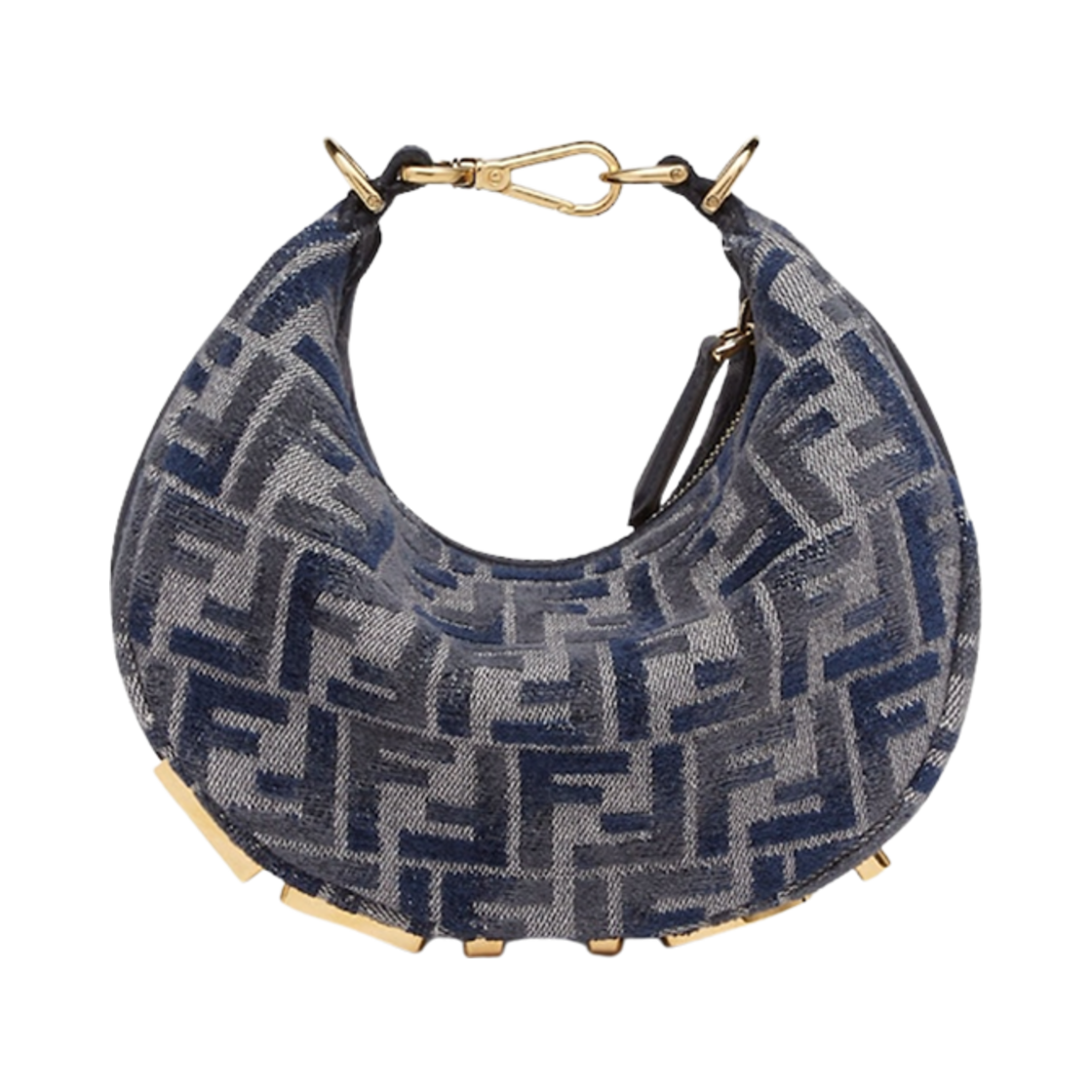 펜디 펜디그라피 FF 패브릭 미니백 다크 블루(Fendi Fendigraphy FF Fabric Mini Bag Dark Blue) - 1