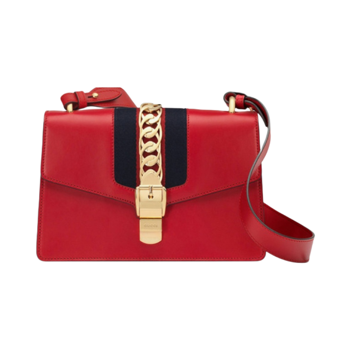 구찌 실비 레더 숄더백 레드(Gucci Sylvie Leather Shoulder Bag Red) - 1