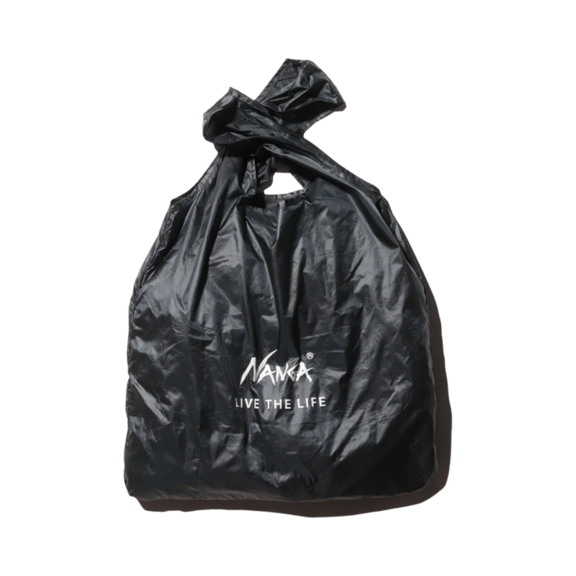 난가 포케터블 에코백 리브 더 라이프 블랙(Nanga Pocketable Eco Bag Live The Life Black)