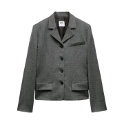 (W) Zara Fitted Wool Blazer Limited Edition Black