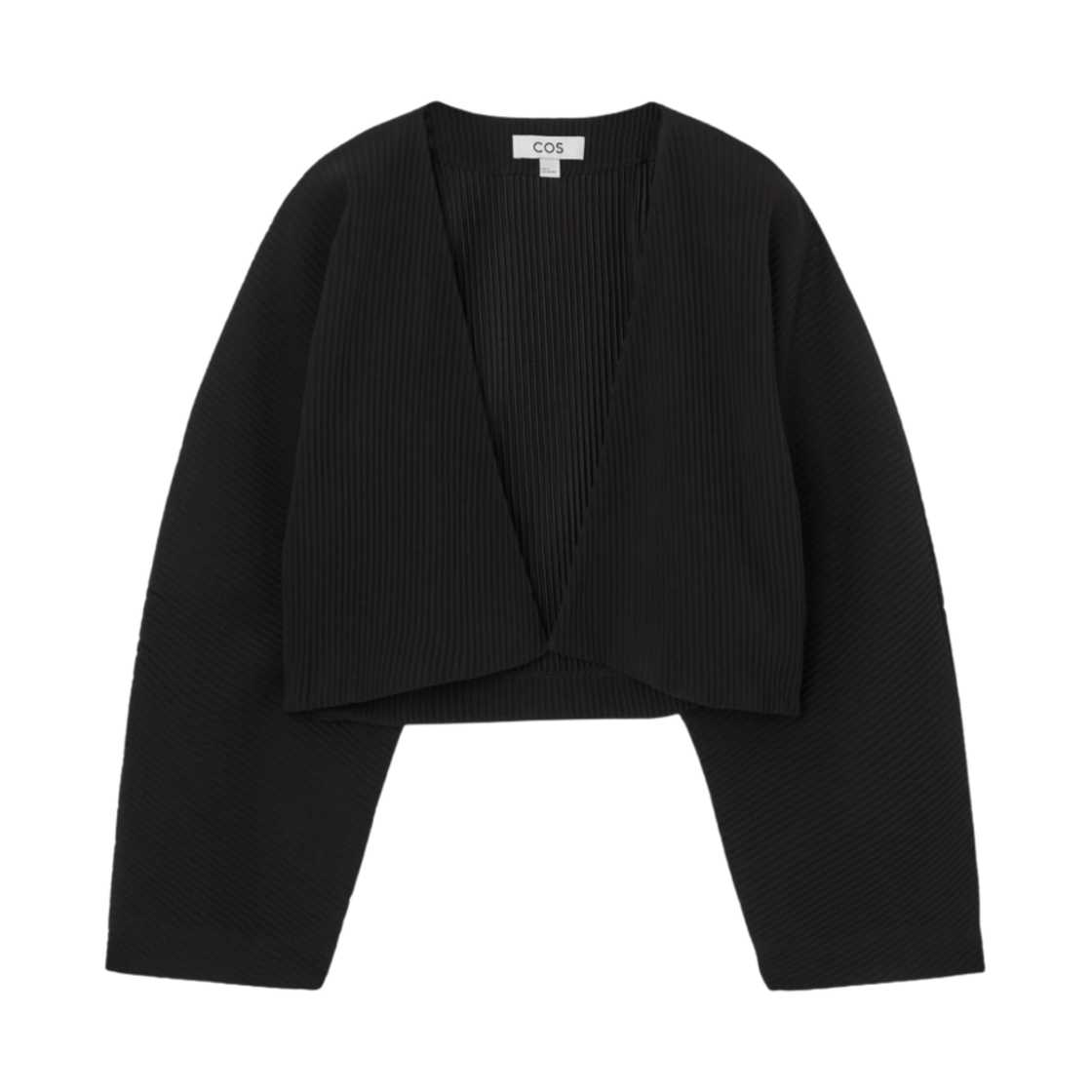 (W) 코스 플리츠 볼레로 자켓 블랙((W) COS Pleated Bolero Jacket Black)