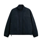 Zara Contrast Stitch Jumper Navy Blue